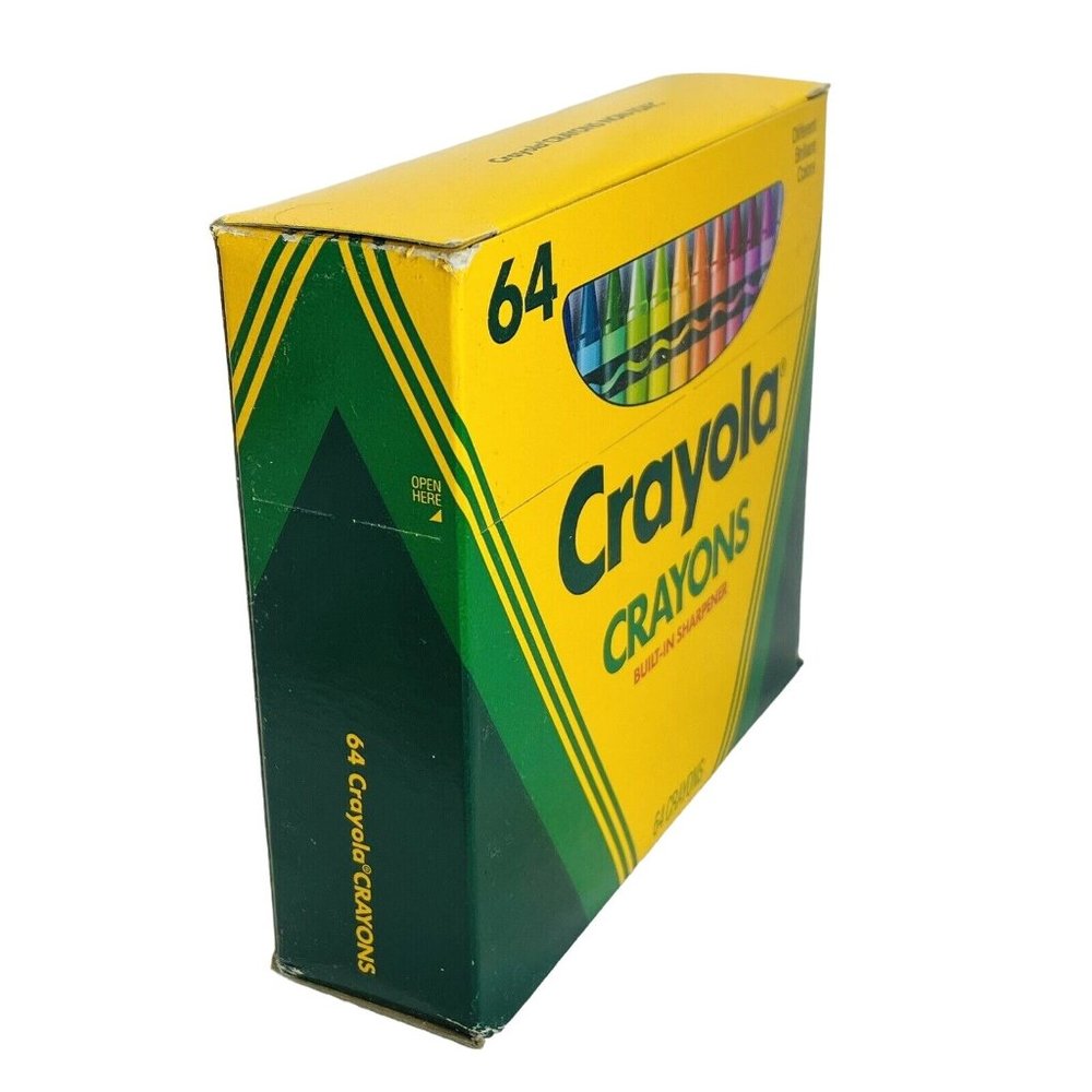 Vintage Crayola Crayons Sharpener Box 64 with Sharpener - Picture 2 of 13